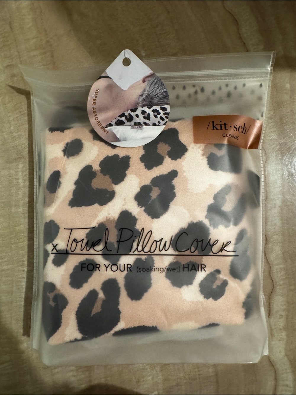 Kitsch Leopard Print Towel Pillow Cover